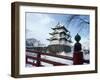 Hirosaki Castle in the Snow, Aomori, Japan-null-Framed Photographic Print