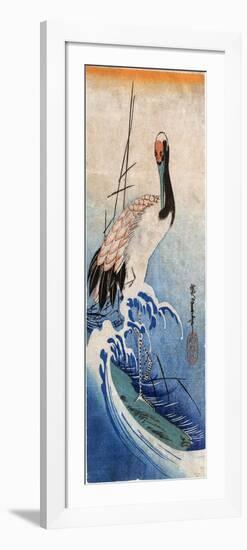 Hiroshige: Crane, C. 1834-Ando Hiroshige-Framed Giclee Print