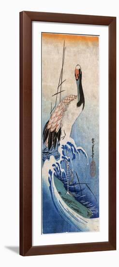 Hiroshige: Crane, C. 1834-Ando Hiroshige-Framed Giclee Print