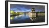 Hiroshima Castle at Dusk, Hiroshima, Hiroshima Prefecture, Japan-Ian Trower-Framed Photographic Print