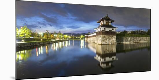 Hiroshima Castle at Dusk, Hiroshima, Hiroshima Prefecture, Japan-Ian Trower-Mounted Photographic Print