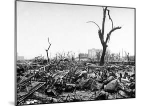 Hiroshima in Ruins Following the Atomic Bomb, Dropped at End of WWII-Bernard Hoffman-Mounted Photographic Print