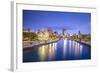 Hiroshima, Japan City Skyline on the Otagawa River.-SeanPavonePhoto-Framed Photographic Print