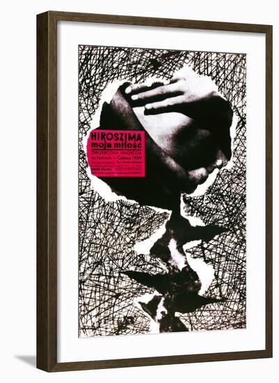 Hiroshima Mon Amour, (AKA Hiroszima Moja Milosc), Polish Poster, 1959-null-Framed Giclee Print