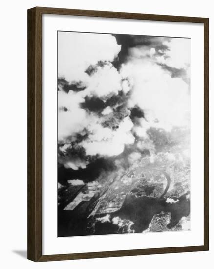 Hiroshima Mushroom Clouds-null-Framed Photographic Print