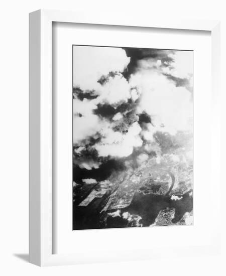 Hiroshima Mushroom Clouds-null-Framed Photographic Print