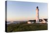 Hirtshals, Nordjylland, Denmark: Lighthouse & Campsite, Colorline Ferry From Norway In Harbour-Axel Brunst-Stretched Canvas