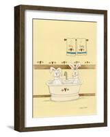 His and Her Bunnies in Tub-Debbie McMaster-Framed Giclee Print