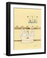 His and Her Bunnies in Tub-Debbie McMaster-Framed Giclee Print