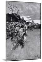 His Army Broke up and Followed Him, Weeping and Sobbing-Howard Pyle-Mounted Giclee Print