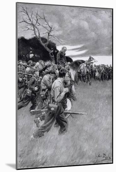 His Army Broke up and Followed Him, Weeping and Sobbing-Howard Pyle-Mounted Giclee Print