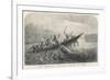 His Boat is Rammed by a Hippopotamus Displeased Because Its Young Have Been Shot by the Expedition-null-Framed Premium Giclee Print