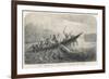 His Boat is Rammed by a Hippopotamus Displeased Because Its Young Have Been Shot by the Expedition-null-Framed Premium Giclee Print
