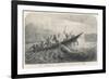 His Boat is Rammed by a Hippopotamus Displeased Because Its Young Have Been Shot by the Expedition-null-Framed Premium Giclee Print