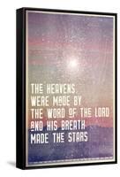 His Breath Made The Stars-null-Framed Stretched Canvas