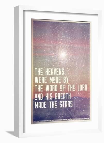 His Breath Made The Stars-null-Framed Art Print