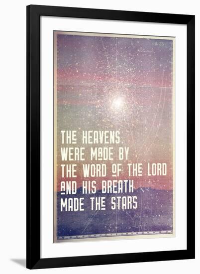 His Breath Made The Stars-null-Framed Art Print