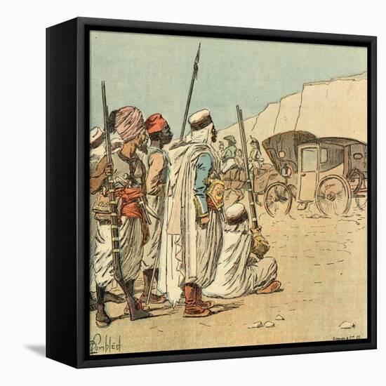 His Carriage in Egypt-Louis-Charles Bombled-Framed Stretched Canvas