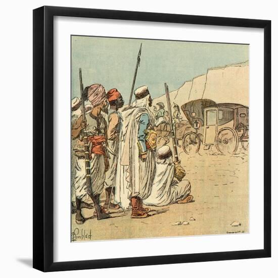 His Carriage in Egypt-Louis-Charles Bombled-Framed Art Print