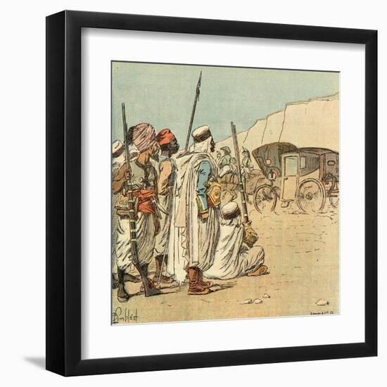 His Carriage in Egypt-Louis-Charles Bombled-Framed Art Print