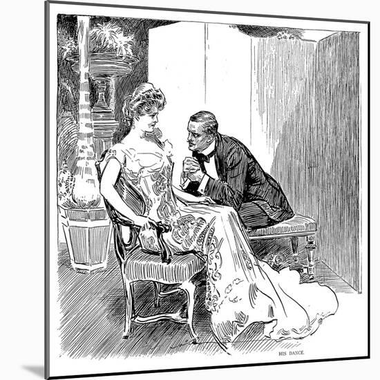 His Dance, 1903-Charles Dana Gibson-Mounted Giclee Print