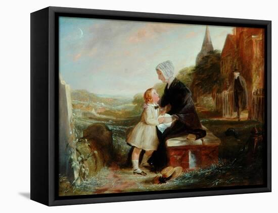 His Father's Grave-John Callcott Horsley-Framed Stretched Canvas