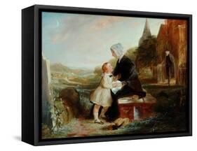 His Father's Grave-John Callcott Horsley-Framed Stretched Canvas