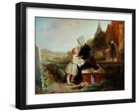 His Father's Grave-John Callcott Horsley-Framed Giclee Print