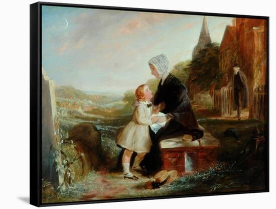 His Father's Grave-John Callcott Horsley-Framed Stretched Canvas