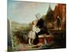 His Father's Grave-John Callcott Horsley-Mounted Giclee Print