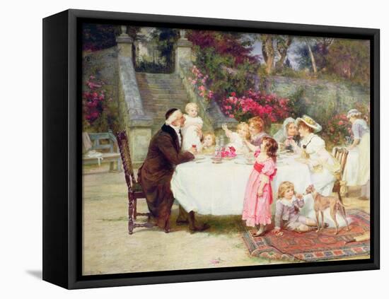 His First Birthday-Frederick Morgan-Framed Stretched Canvas