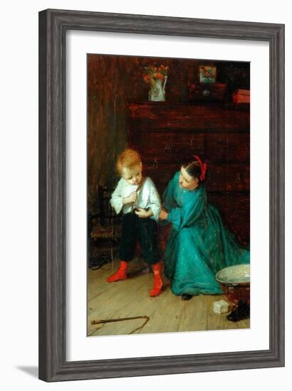 His First Breeches, 1865-John Burr-Framed Giclee Print