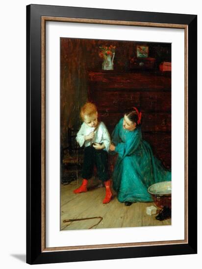 His First Breeches, 1865-John Burr-Framed Giclee Print