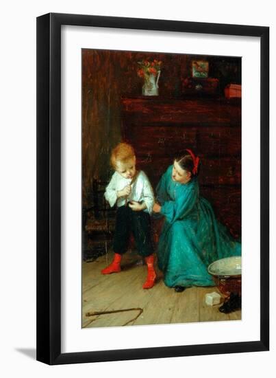 His First Breeches, 1865-John Burr-Framed Giclee Print