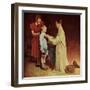 His First Day at School-Norman Rockwell-Framed Giclee Print