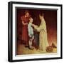 His First Day at School-Norman Rockwell-Framed Giclee Print