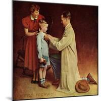 His First Day at School-Norman Rockwell-Mounted Giclee Print