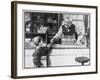 His First Pencil (or Boy and Shopkeeper)-Norman Rockwell-Framed Giclee Print