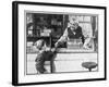 His First Pencil (or Boy and Shopkeeper)-Norman Rockwell-Framed Giclee Print