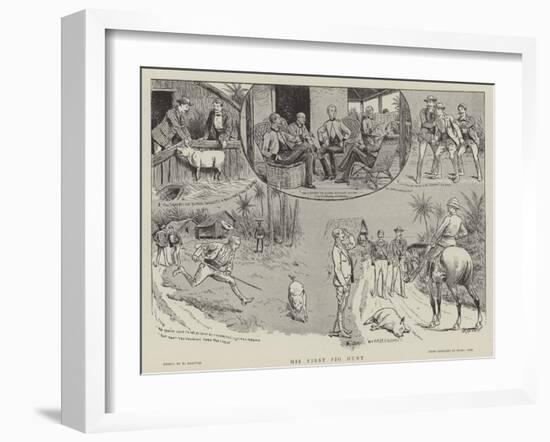 His First Pig Hunt-William Ralston-Framed Giclee Print