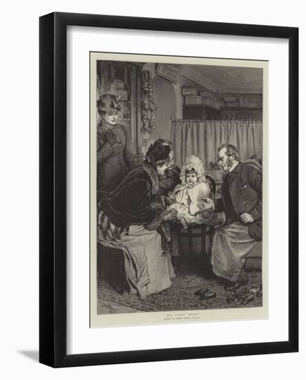 His First Shoes-Robert Barnes-Framed Giclee Print