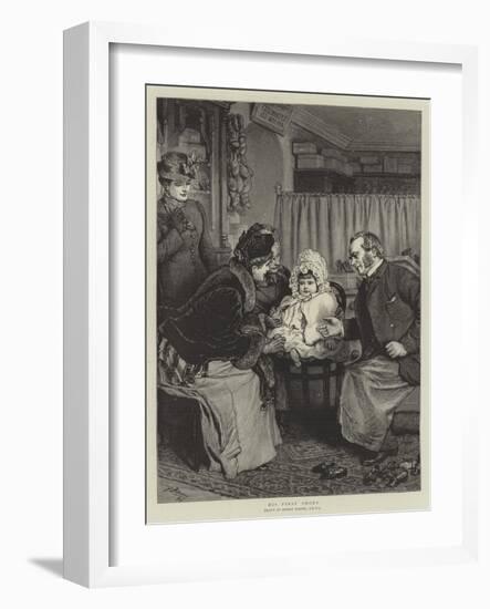 His First Shoes-Robert Barnes-Framed Giclee Print