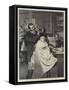His First Visit to the Barber's, Hard or Medium, Sir?-Robert Barnes-Framed Stretched Canvas