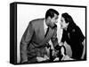 HIS GIRL FRIDAY, 1940 directed by HOWARD HAWKS Cary Grant and Rosalind Russell (b/w photo)-null-Framed Stretched Canvas