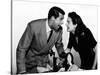 HIS GIRL FRIDAY, 1940 directed by HOWARD HAWKS Cary Grant and Rosalind Russell (b/w photo)-null-Stretched Canvas