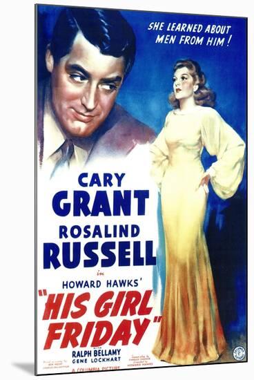 His Girl Friday, 1940-null-Mounted Art Print