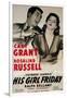 His Girl Friday, 1940-null-Framed Art Print