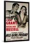 His Girl Friday, 1940-null-Framed Art Print