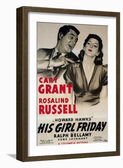 His Girl Friday, 1940-null-Framed Art Print