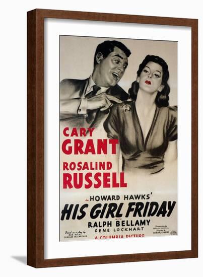 His Girl Friday, 1940-null-Framed Art Print